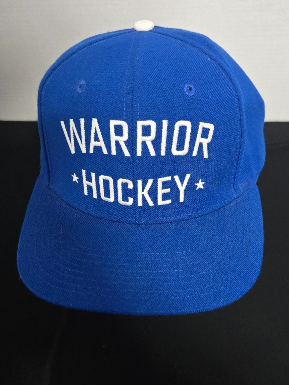 🏒 Warrior Hockey Snapback Hat – Royal Blue & White – $25